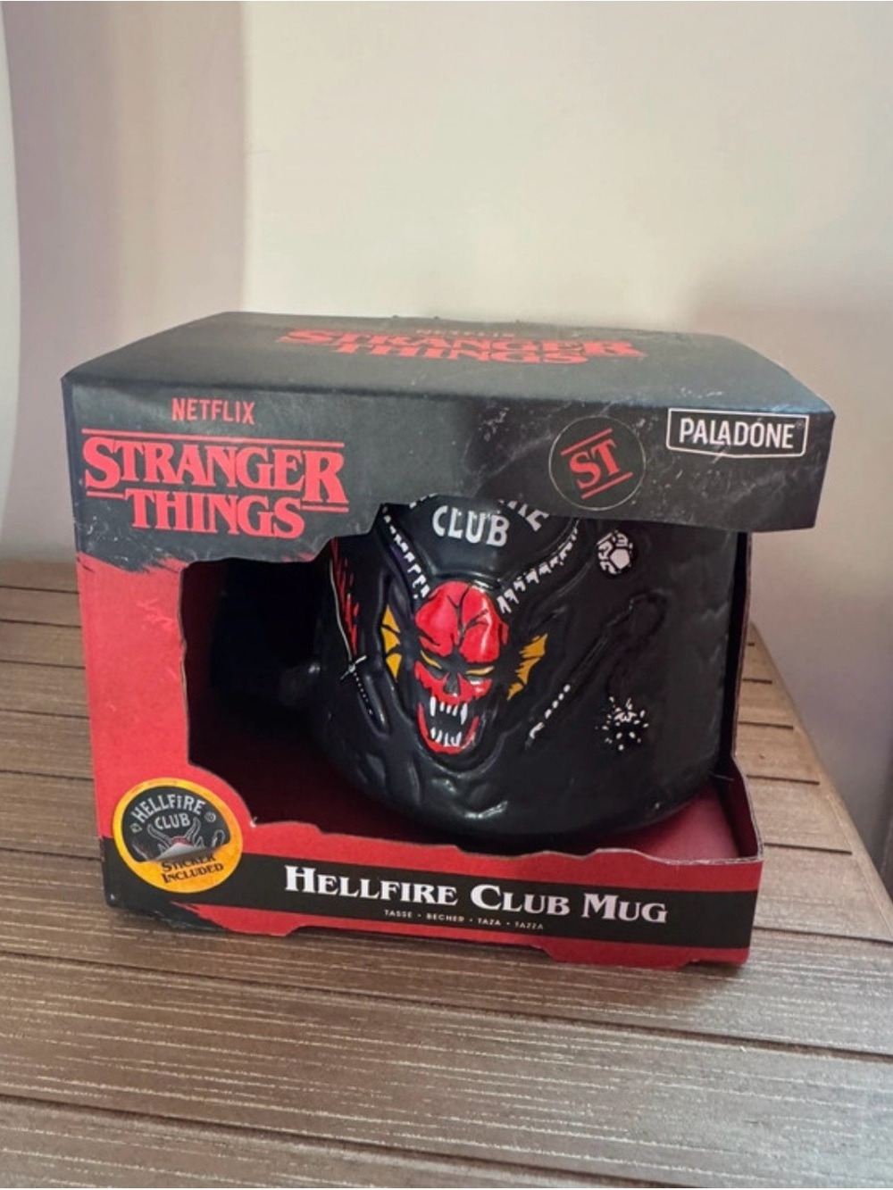 Stranger Things Hellfire Club Demon Embossed Mug Paladone - NIB with Sticker